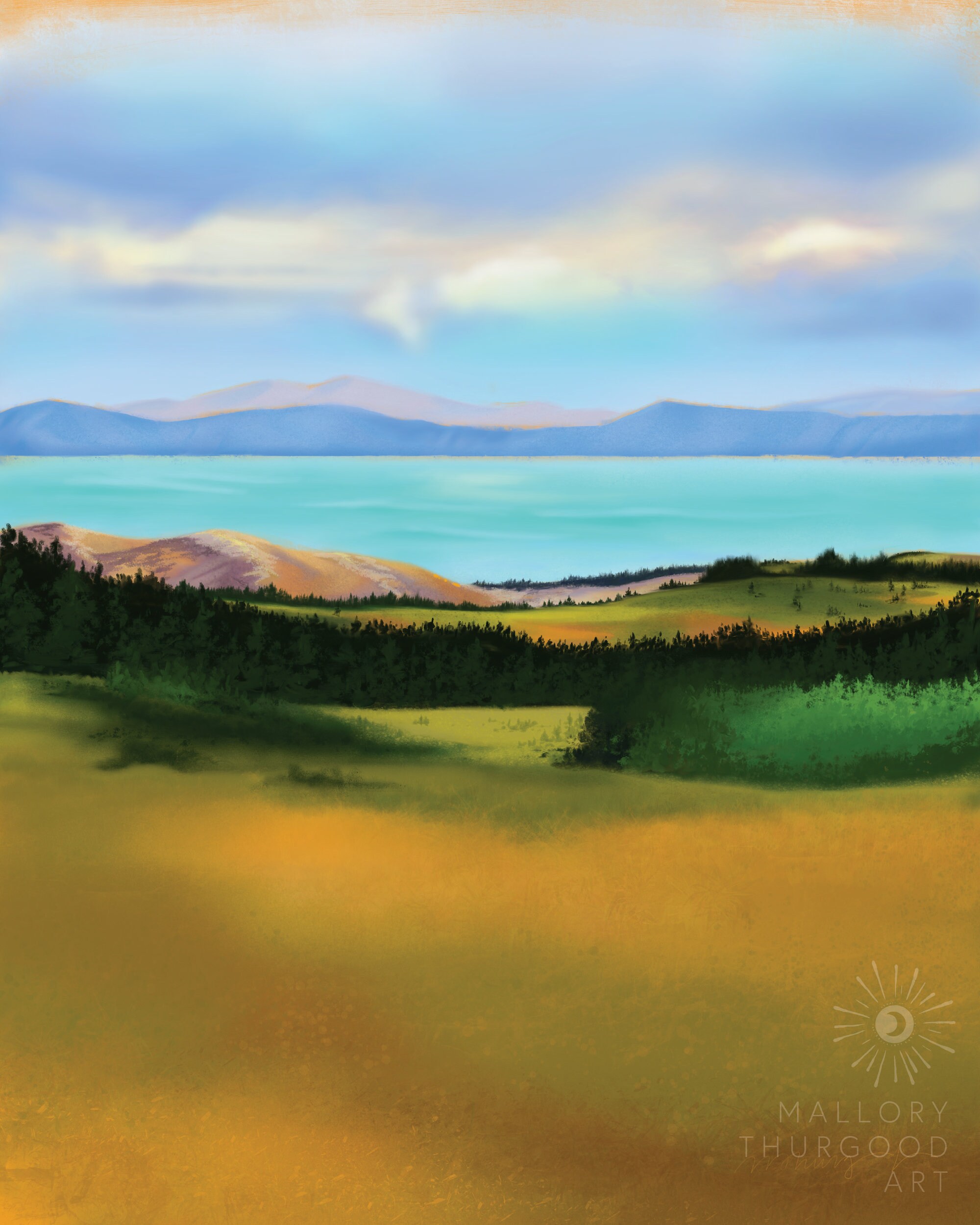 Bear Lake Utah Landscape Unframed Fine Artist Print Etsy