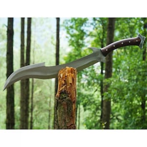 Custom Handmade Carbon Steel Blade Survival Khopesh Sword| Hunting Sword Camping