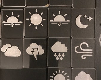 Jetons météo acrylique Initiative - compatibles avec les écrans Dog Might