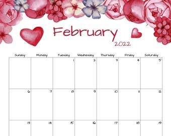calendar february etsy