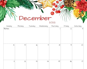 december calendar december 2022 printable calendar etsy hong kong