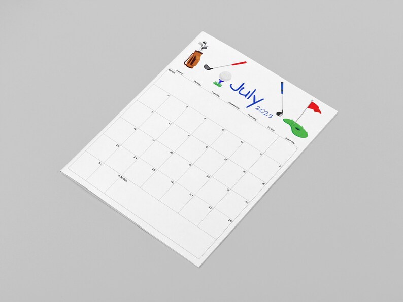 Fillable editable July Calendar July 2023 Printable Calendar Etsy