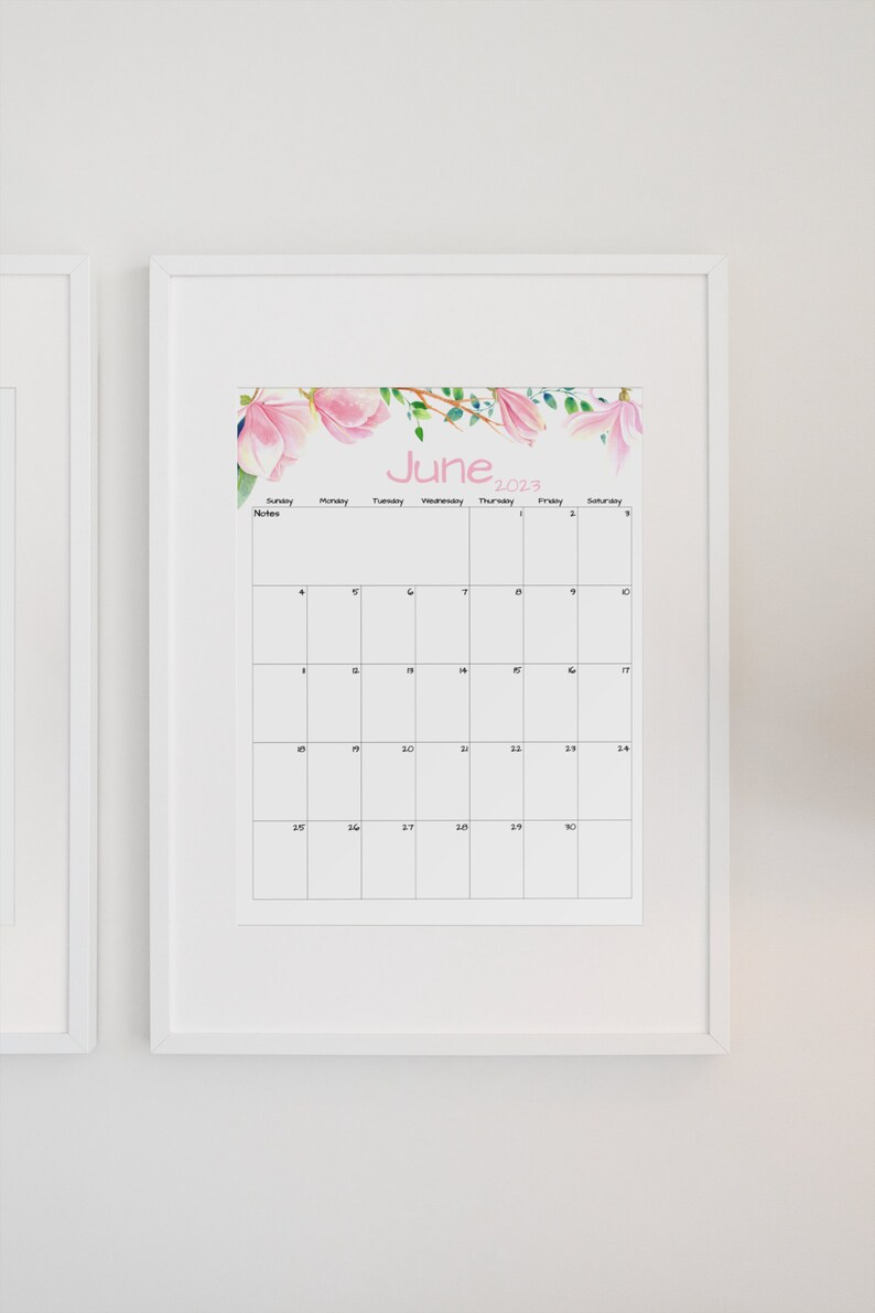 Fillable editable june calendar june 2023 printable calendar magnolia