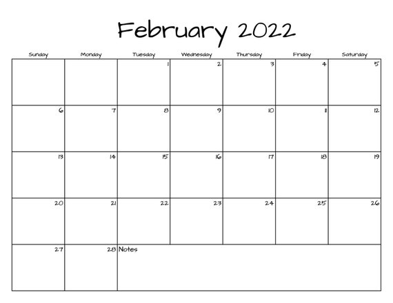 february calendar february 2022 printable calendar simple etsy australia