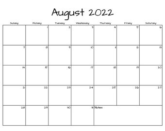 august calendar etsy
