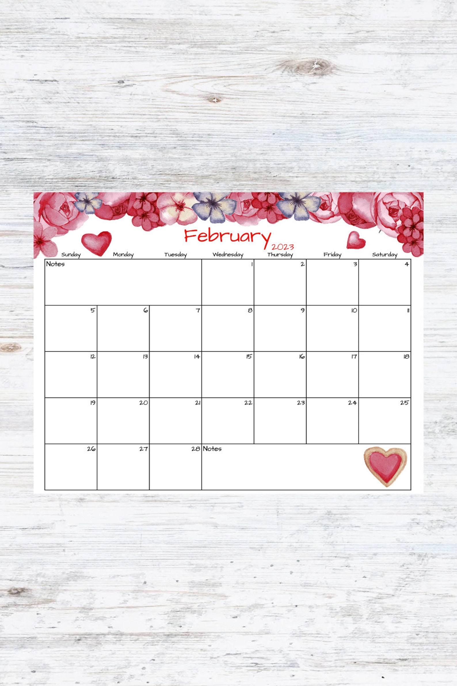 Fillable/editable February Calendar February 2023 Calendar Etsy