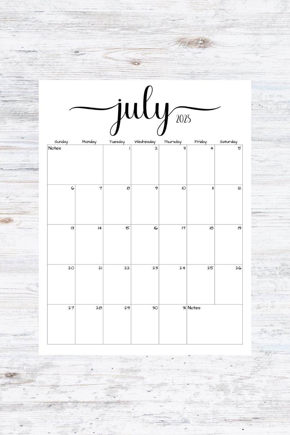 Fillable/editable July 2025 Calendar July 2025 Calendar Simple Script
