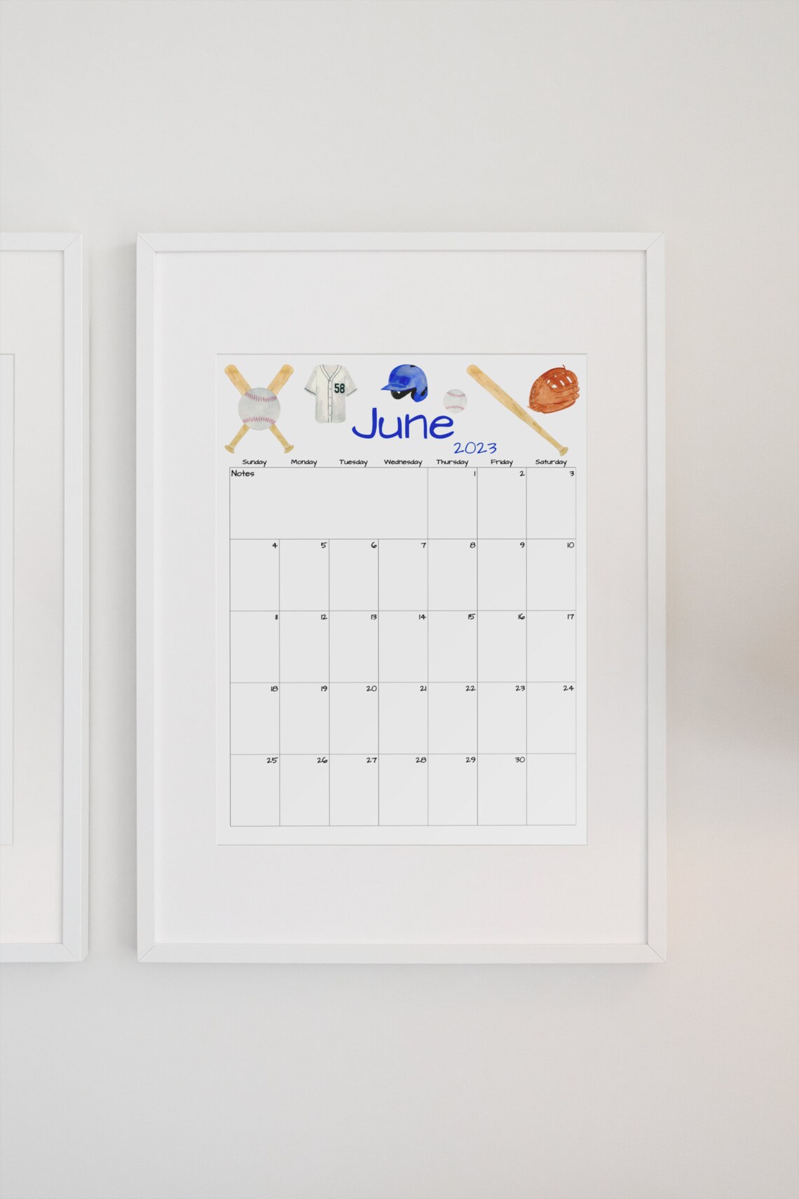 Fillable editable June Calendar June 2023 Printable Calendar Etsy