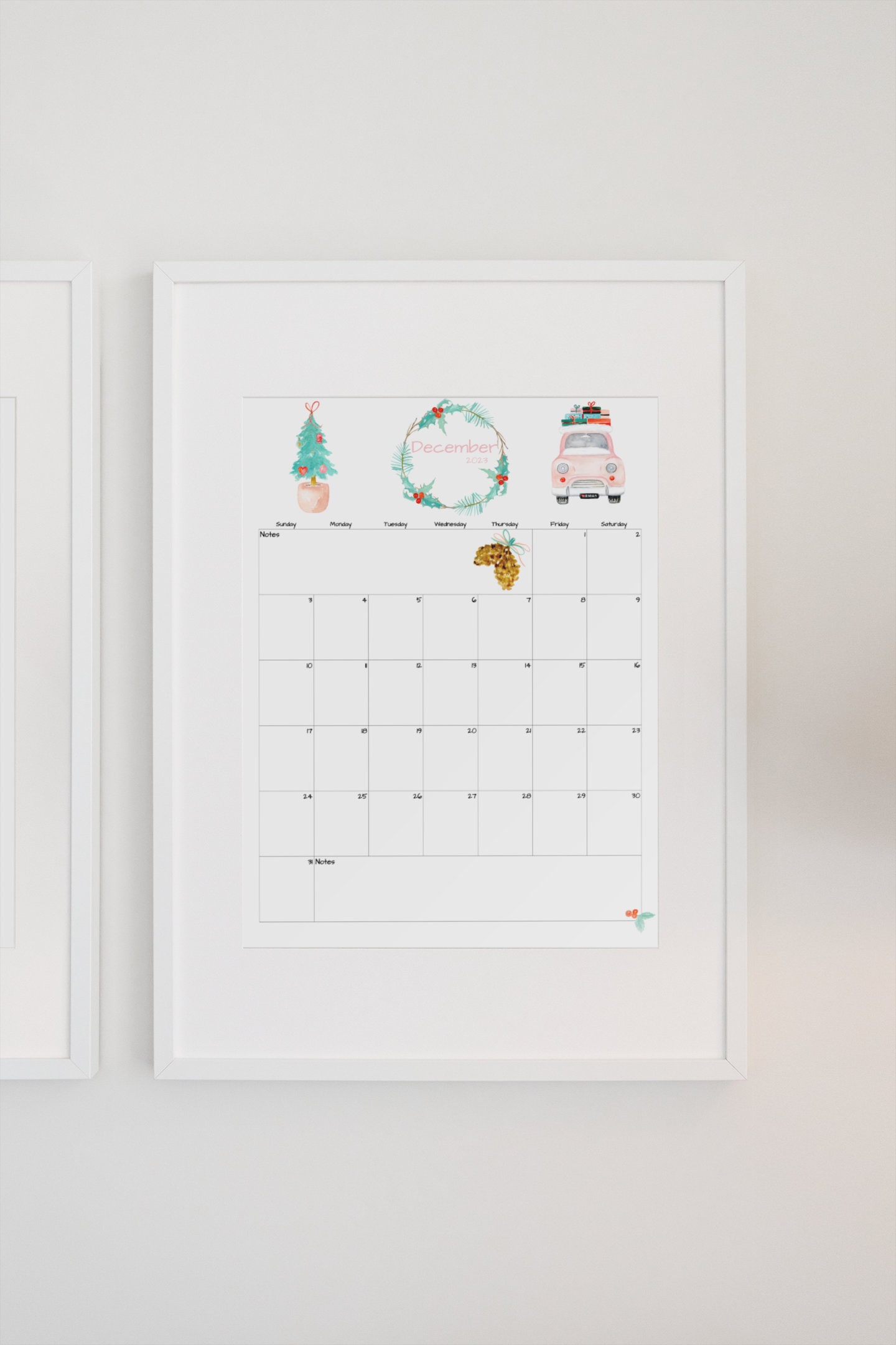 Fillable editable December 2023 Calendar December 2023 Etsy