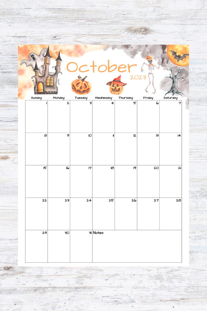 Editable October Calendar 2025 Editable