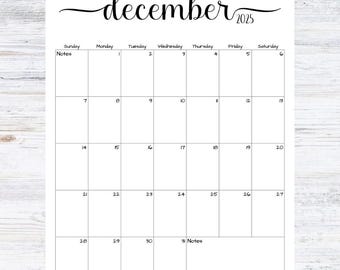 Calendario de diciembre de 2025 rellenable y editable / Calendario de diciembre de 2025 / Calendario de guion simple / Descarga instantánea / PDF, PNG, JPG