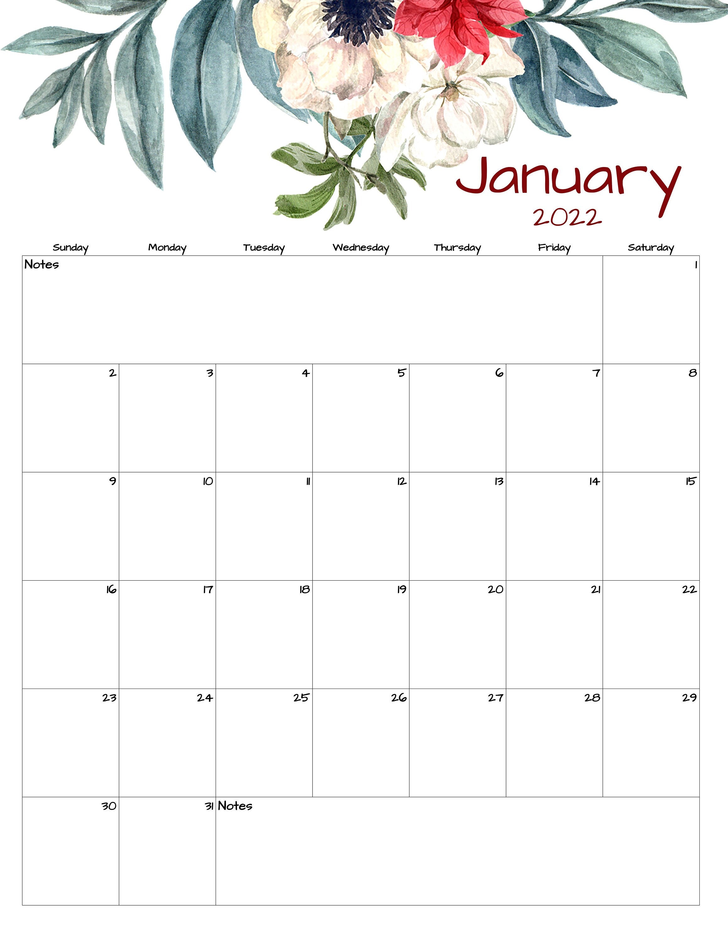 january calendar january 2022 printable calendar winter etsy israel