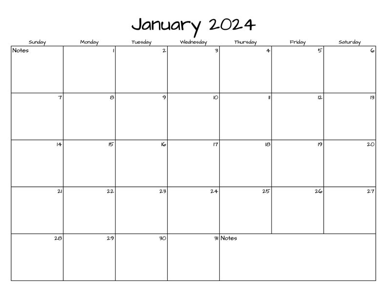 Editable Fillable Typeable 12 Month 2024 Calendars Full Year Etsy