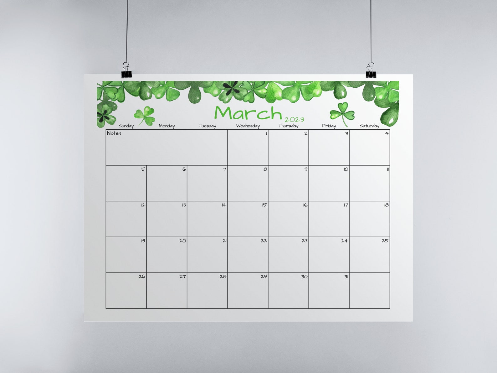 Fillable/editable March Calendar March 2023 Printable - Etsy