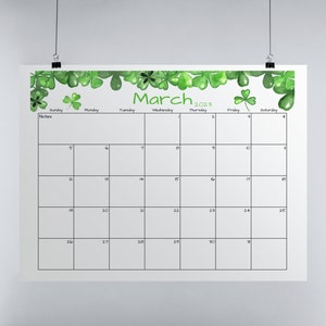Fillable/editable March Calendar March 2023 Printable - Etsy