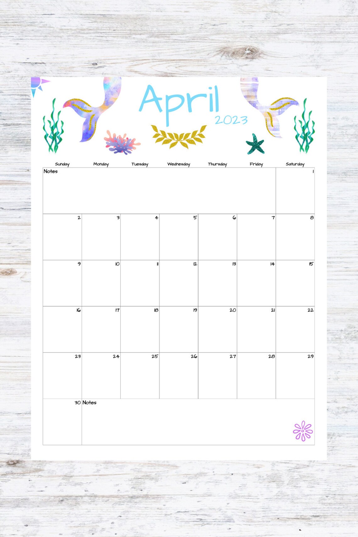 Fillable/editable April Calendar April 2023 Printable Etsy