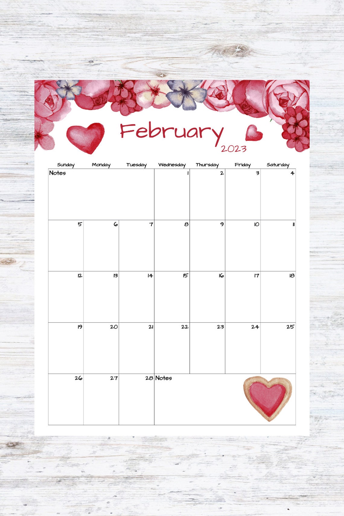 Fillable/editable February Calendar February 2023 Calendar - Etsy