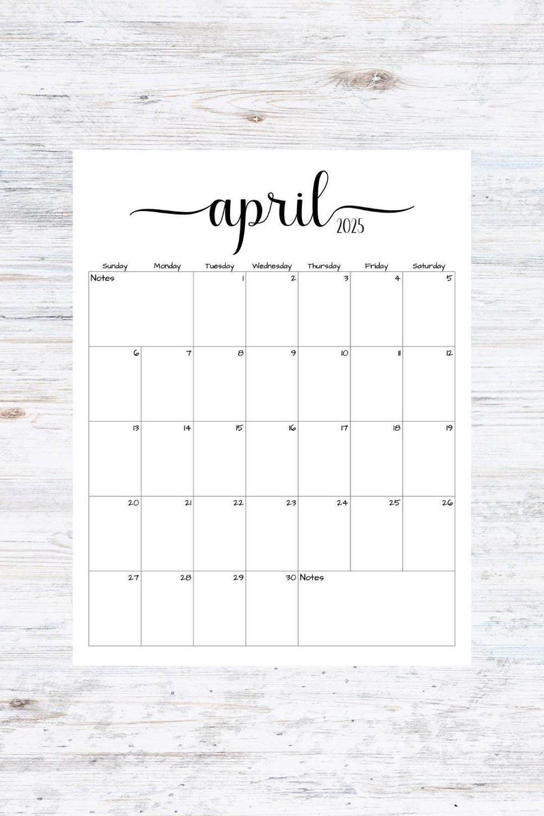 Fillable/editable April 2025 Calendar April 2025 Calendar Simple
