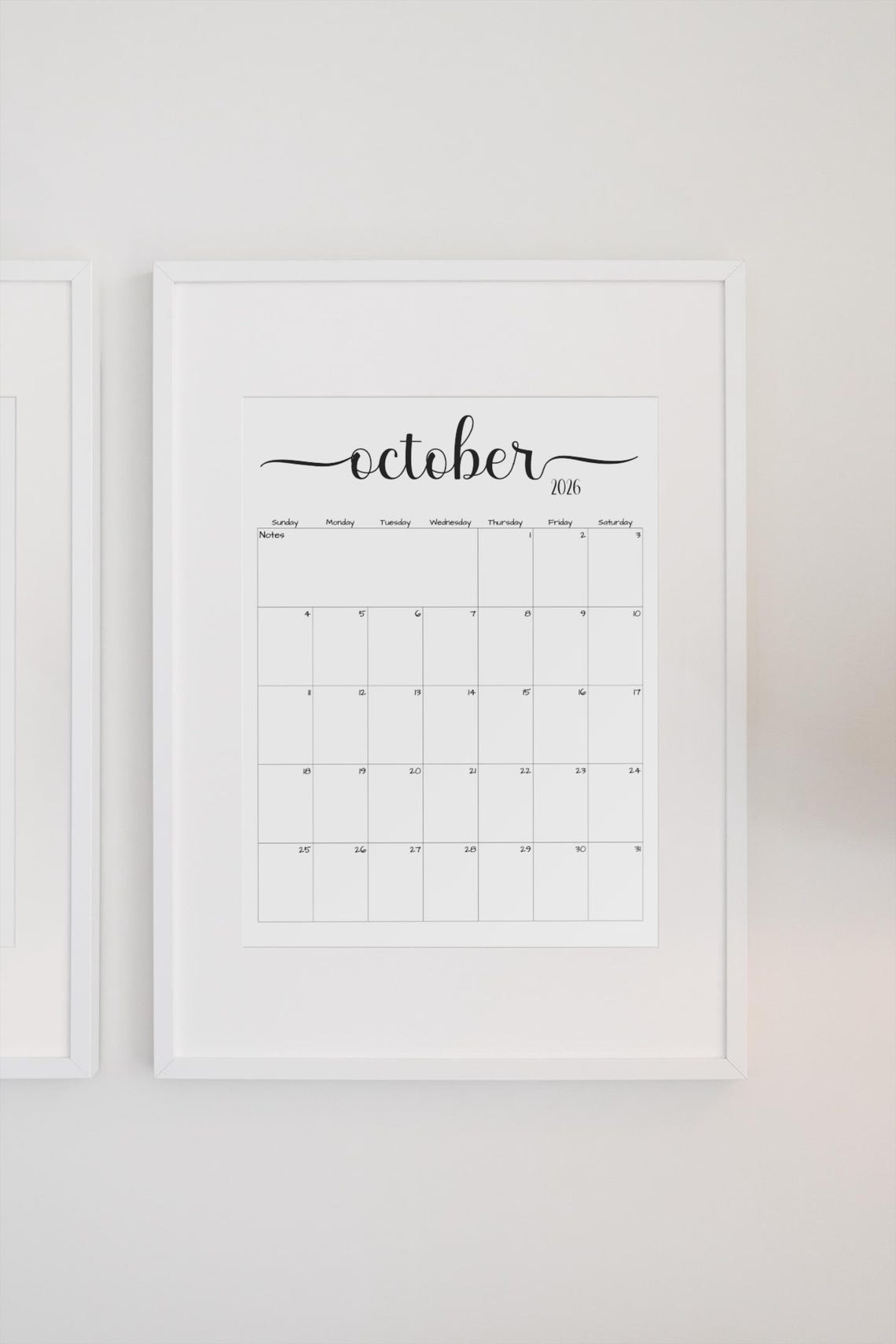 Fillable/editable October 2026 Calendar | October 2026 Calendar ...