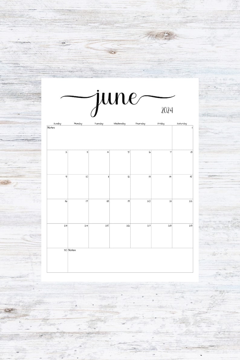 Fillable/editable June 2024 Calendar June 2024 Calendar Simple Script