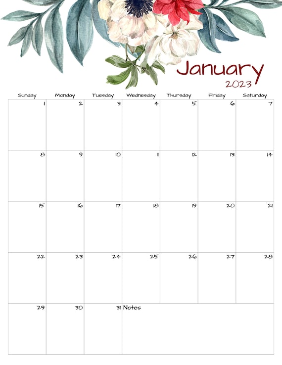 Show Me The Calendar For January 