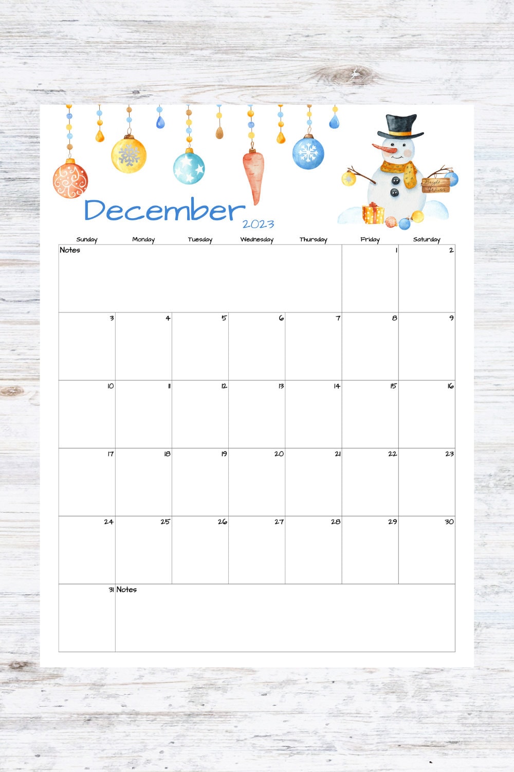 Fillable/editable December Calendar December 2023 Printable Etsy