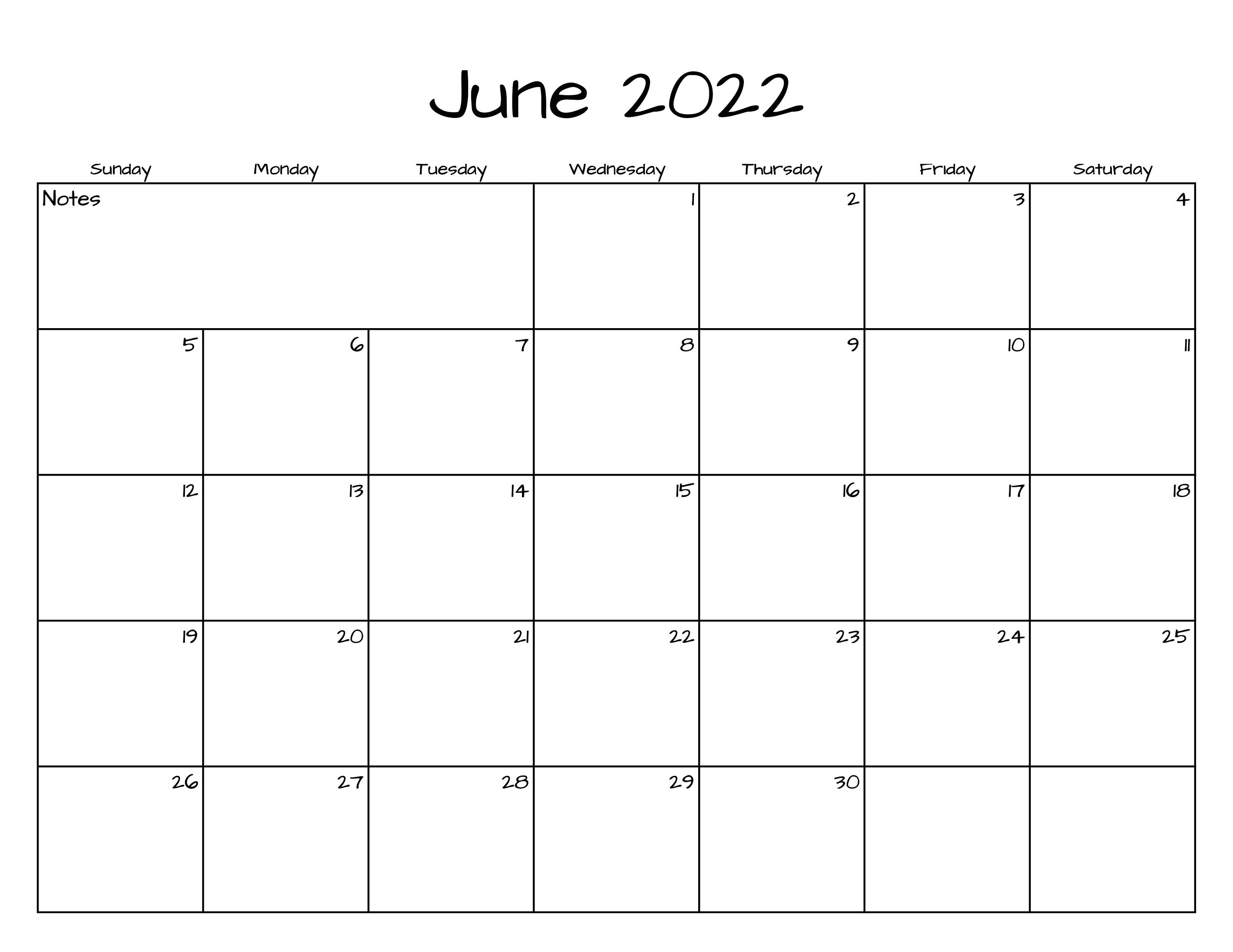 june calendar june 2022 printable calendar simple calendar etsy