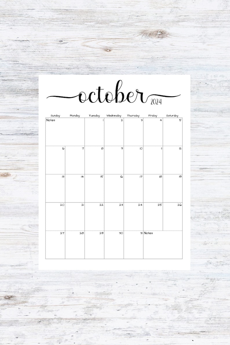 Fillable/editable October 2024 Calendar October 2024 Calendar Simple