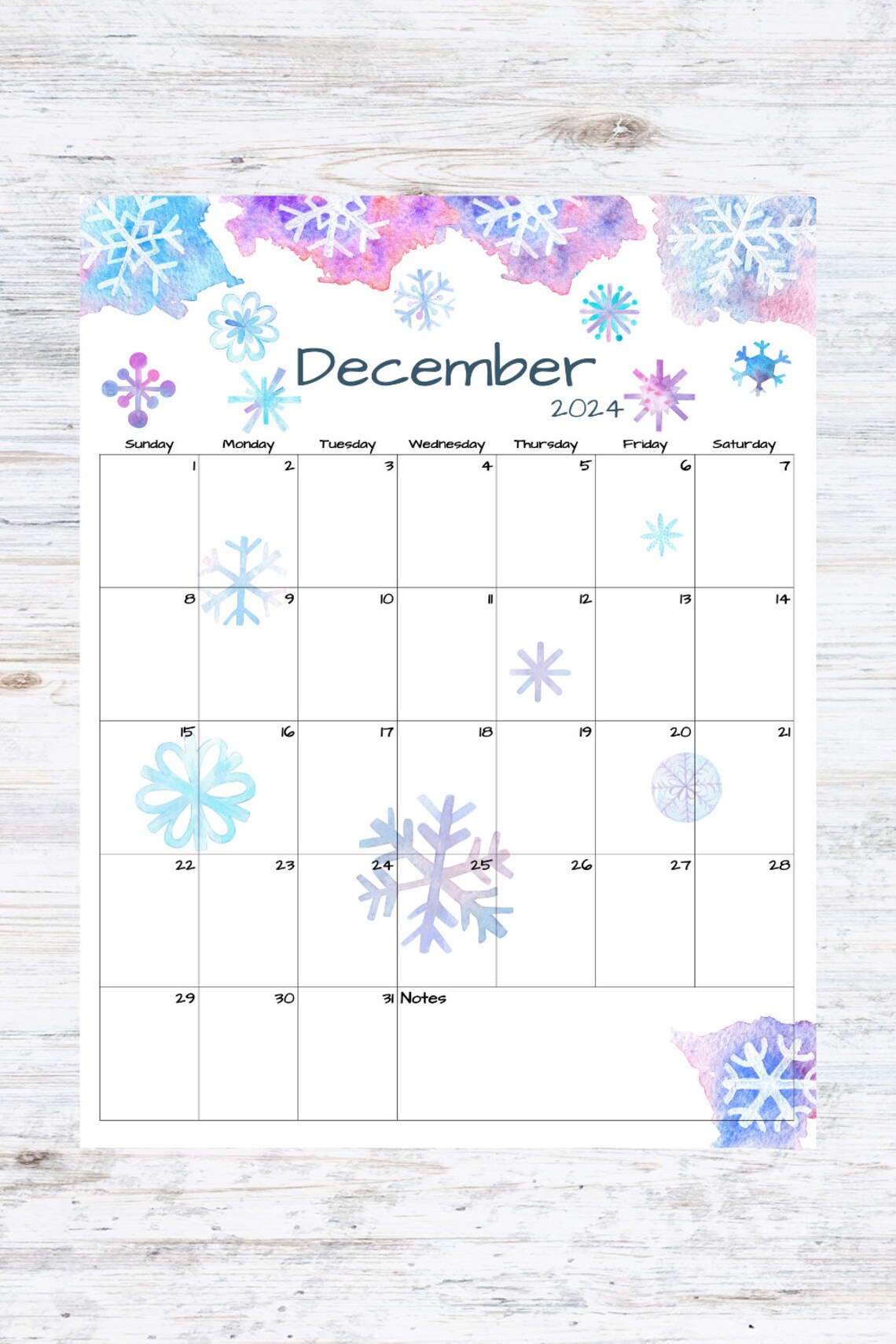 Fillable editable December Calendar December 2024 Calendar Etsy