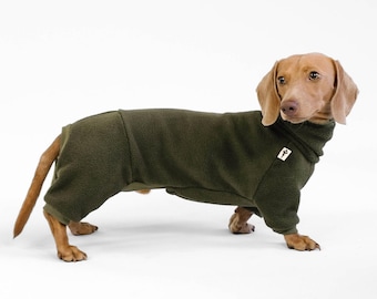 OVERALL for Dachshunds in Dark Olive