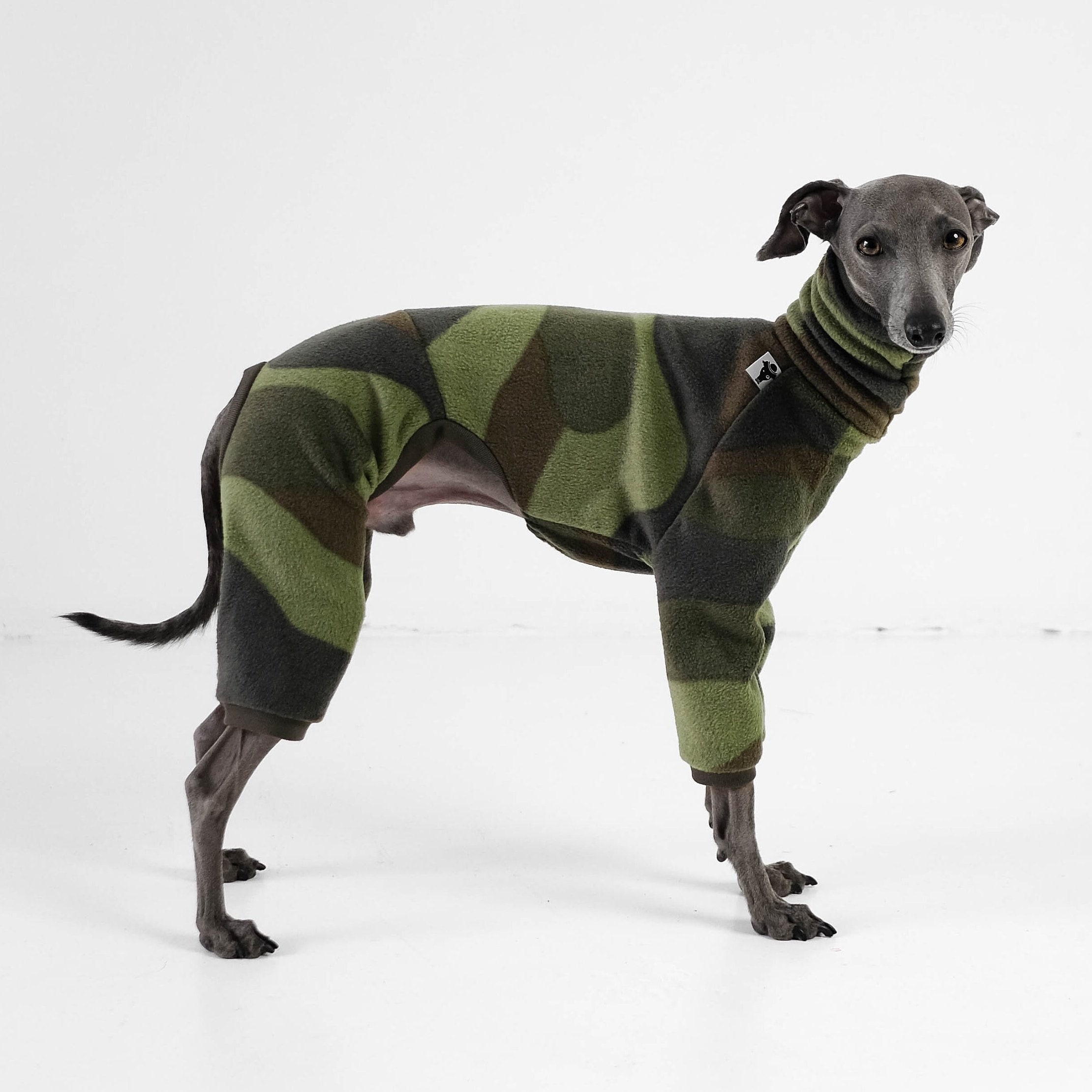 Italian Greyhound Zip Up Hoodie - Men's Green Italian Greyhound Zip Up Hoodie - Men's Green