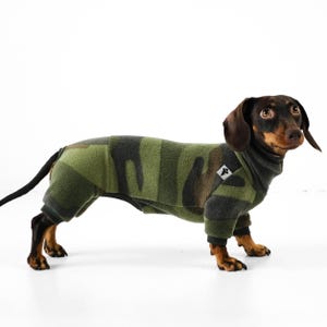 Overall for dachshunds in camouflage