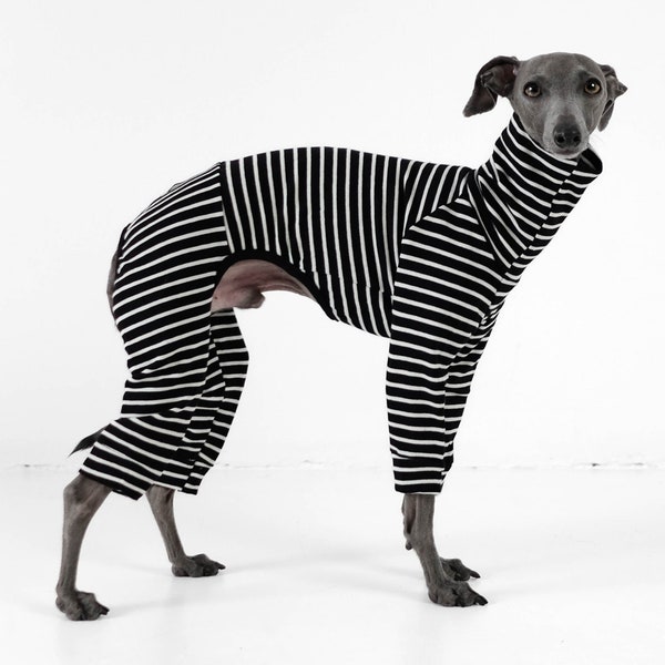 Second Skin Overall Breton Stripes for Italian Greyhounds