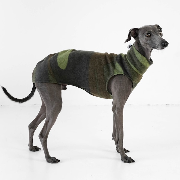 Italian Greyhound jumper camouflage
