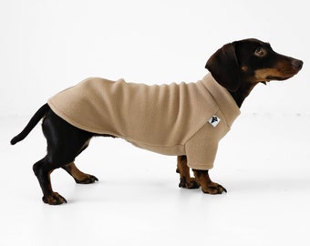 Dachshund sweater camel