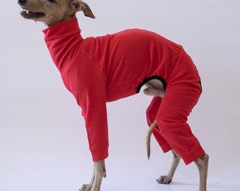 Second Skin Overall Red for Italian Greyhounds