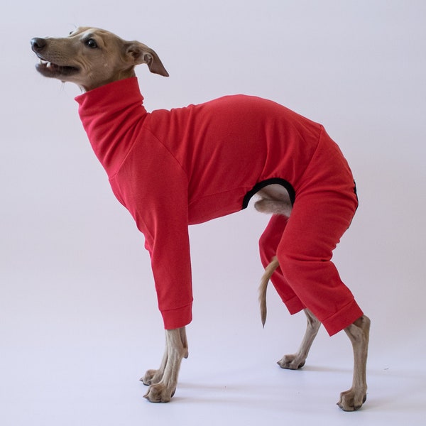 Second Skin Overall Red for Italian Greyhounds