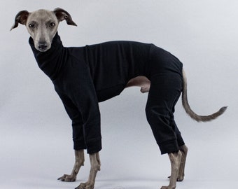 Second Skin Overall Black for Italian Greyhounds