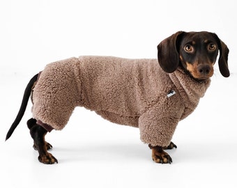 Dachshund Jumpsuit Teddy Brown