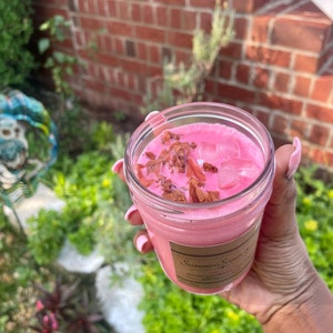 Japanese Cherry Blossom + Rose Soy Candle | Jar Candle | Rose Scented Candle | Natural Soy Wax Candle | Candle in Jars | Floral Scented