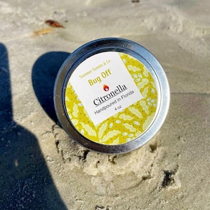 Citronella Soja Kerze | Mückenschutz Kerze | Duftend nach Sommer | Handgegossene Kerzen | Sojawachs