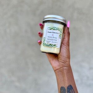 Honeysuckle Jasmine Soy Candle | Floral Scented Candle | Jasmine Scented Candle | Natural Soy Wax Candle | Candle in Jars | Honeysuckle