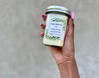 Honeysuckle Jasmine Soy Candle | Floral Scented Candle | Jasmine Scented Candle | Natural Soy Wax Candle | Candle in Jars | Honeysuckle