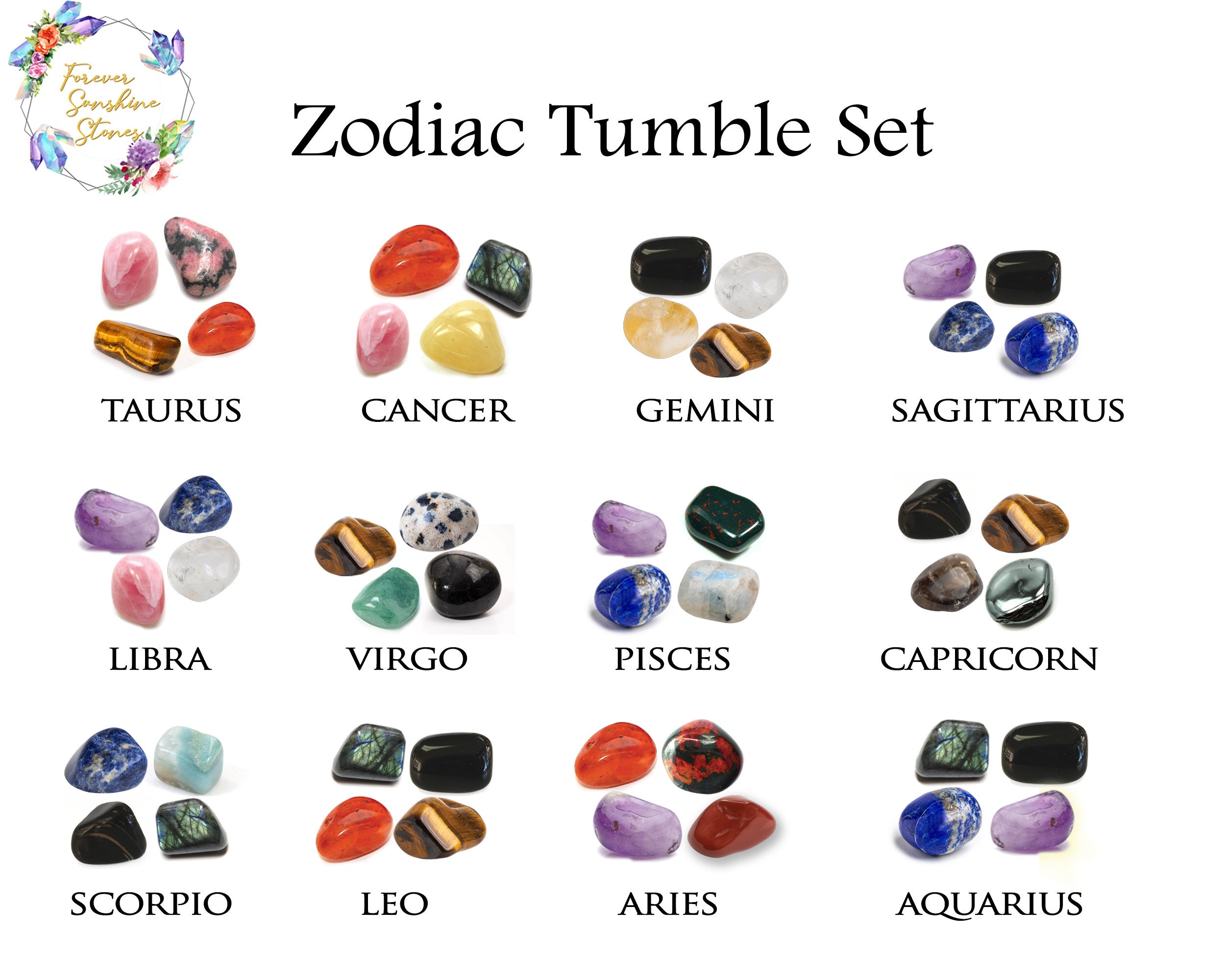 Aries Crystals Set Aries Crystal Set Crystals for Aries Etsy