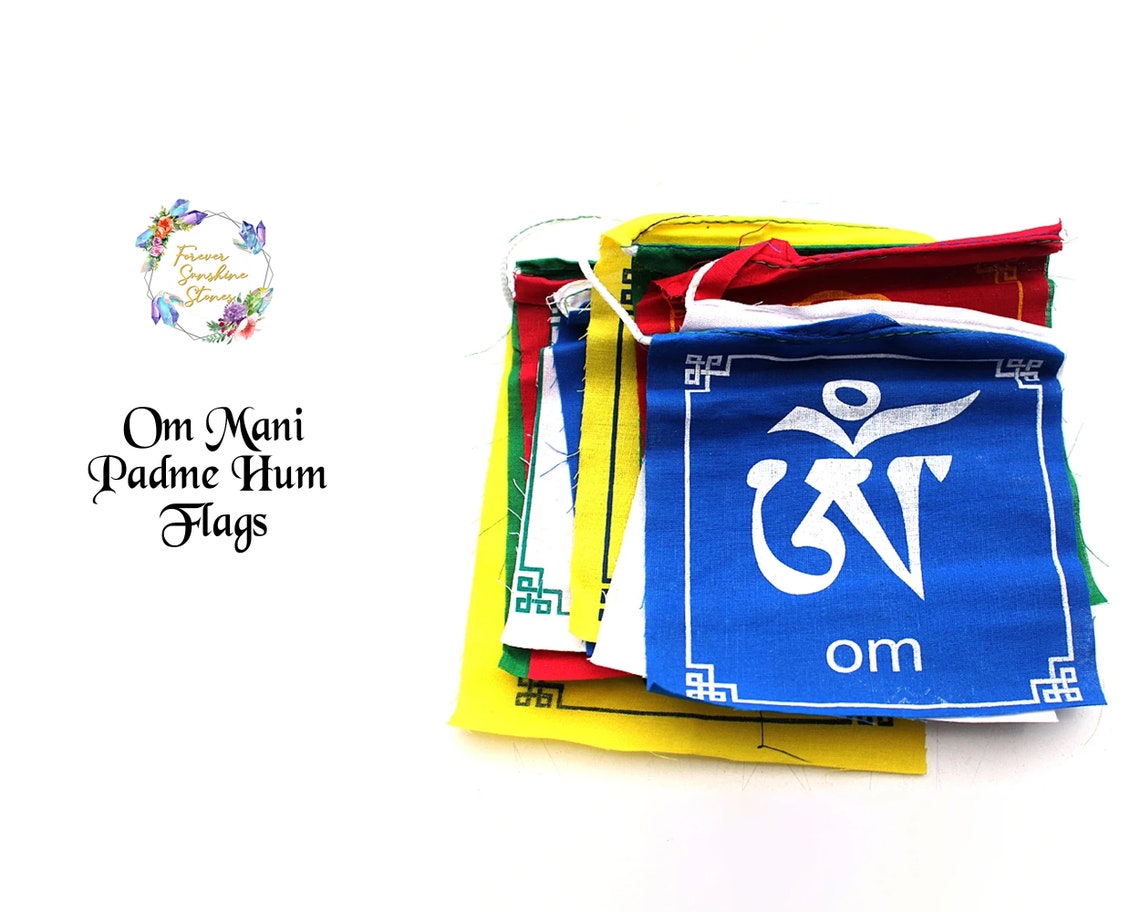 Om Mani Padme Hum Prayer Flags / Tibetan Flags / Prayer Flags Etsy