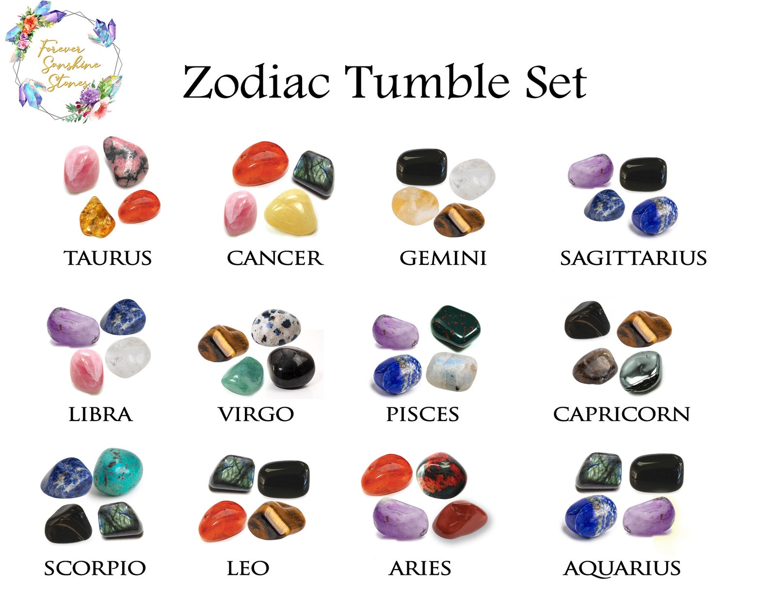 Aries Crystals Set Aries Crystal Set Crystals for Aries Etsy