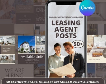 Easy-to-Use Canva Templates for Realtors - Instagram Posts & Stories, Downloadable Social Media Designs