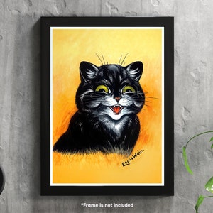 Louis Wain - Katzenportrait , Klassischer Kunstdruck - Wandkunst