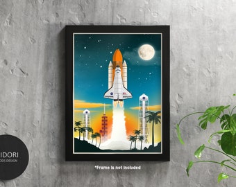 Nasa Discovery Launch - Poster on Paper or Canvas