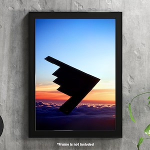 B2 Stealth Bomber Silhouette - Military Wall Decor